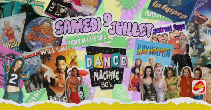 Soirée Dance Machine 90's années 90 Lyon péniche La Plateforme juillet 2022 Totaal Rez