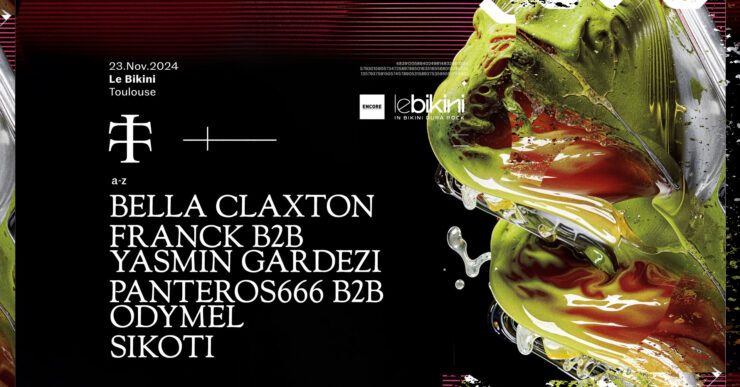 TELETECH : Franck b2b Yasmin Gardezi, Sikoti, Panteros666 b2b Odymel, Bella Claxton soirée techno Toulouse le Bikni agenda billetterie sortir Encore