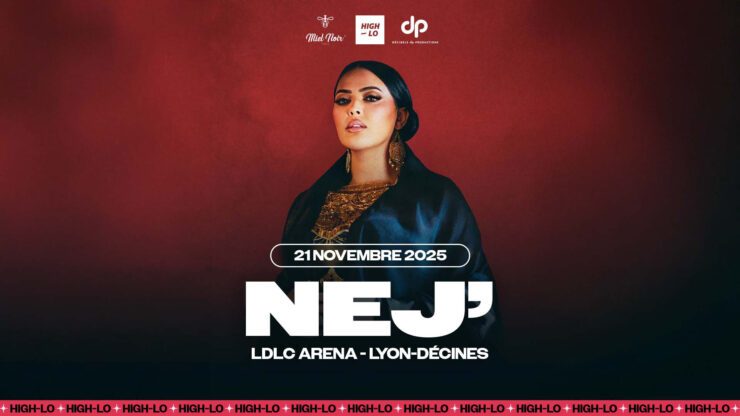 Nej' en concert à la LDLC Arena, Lyon-Décines. Reservez vos billets sur nos billetteries en ligne